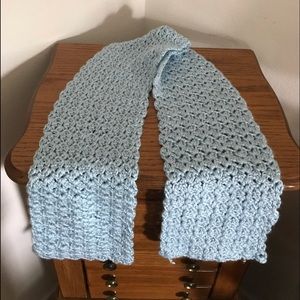 Beautiful Blue Crochet Scarf